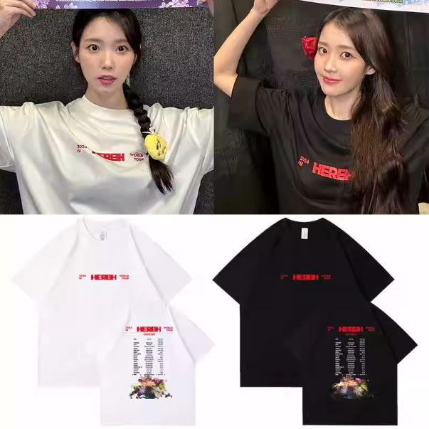 เสื้อยืด IU : 2024 IU HEREH WORLD TOUR CONCERT