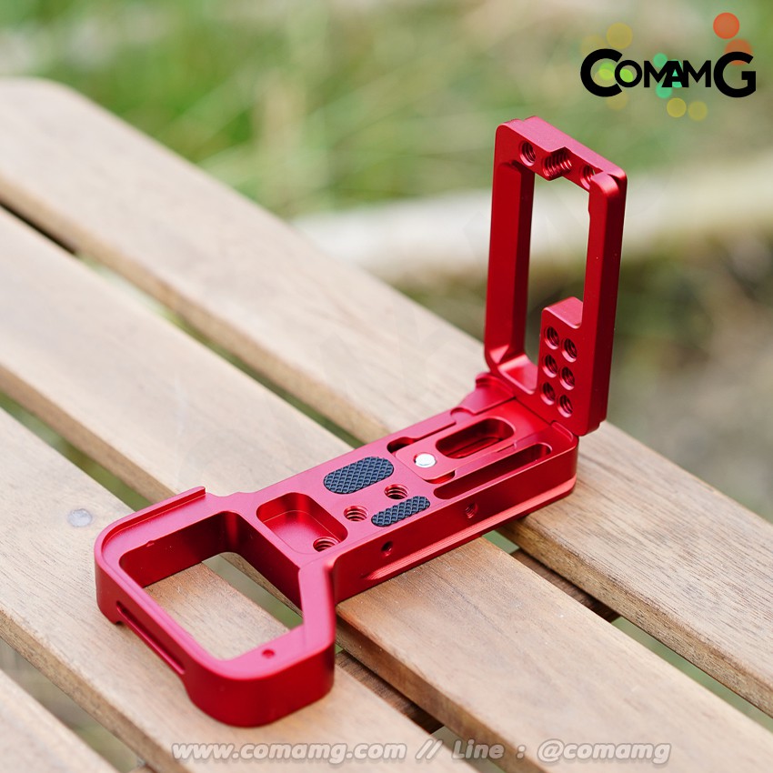 L Plate Sony A9ii A7R4 A7Siii แบบรางสไลด์ มีสีดำ สีแดง