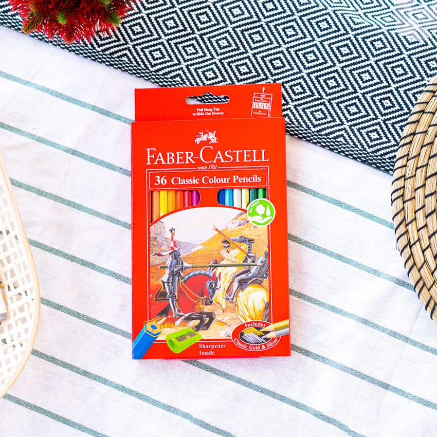 Faber Castell สีไม้อัศวิน กล่องกระดาษ/กล่องเหล็ก รุ่น 12สี 24สี 36สี 48สี