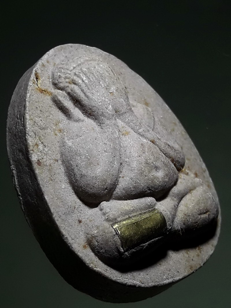 รหัสสินค้า พระเนื้อดิน ผง ว่าน 10493 พระปิดตา ฝังตะกรุด หลวงปู่แผ้ว วัดรางหมัน นครปฐม