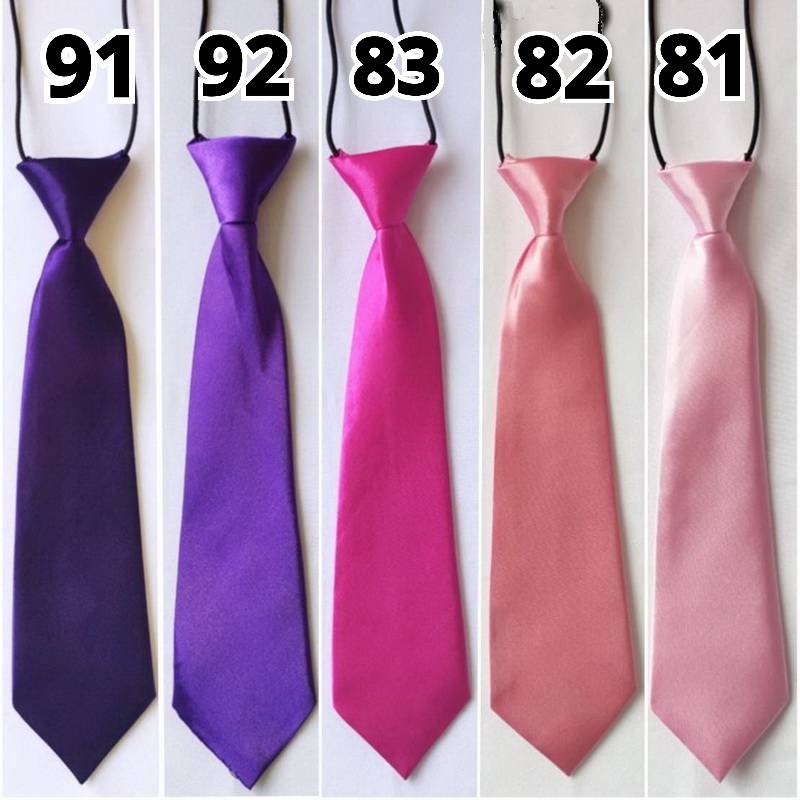 Bas2015- Bas-ไทท์ เนคไทท์สำเร็จเด็กชายสีพื้นแบบเงา มีหลายสี สายยืดได้เยอะ (ส่วนที่กว้างสุด6.25xยาว28ซม.) ใช้กับชุดไซส์#80-#90-#100-#110-#120-#130-#140-#150-#160-#170-ได้ทุกขนาด