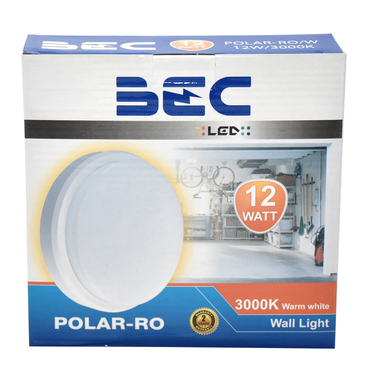 BEC POLAR-RO/W 12W/3000K สีขาว โคมติดผนัง LED