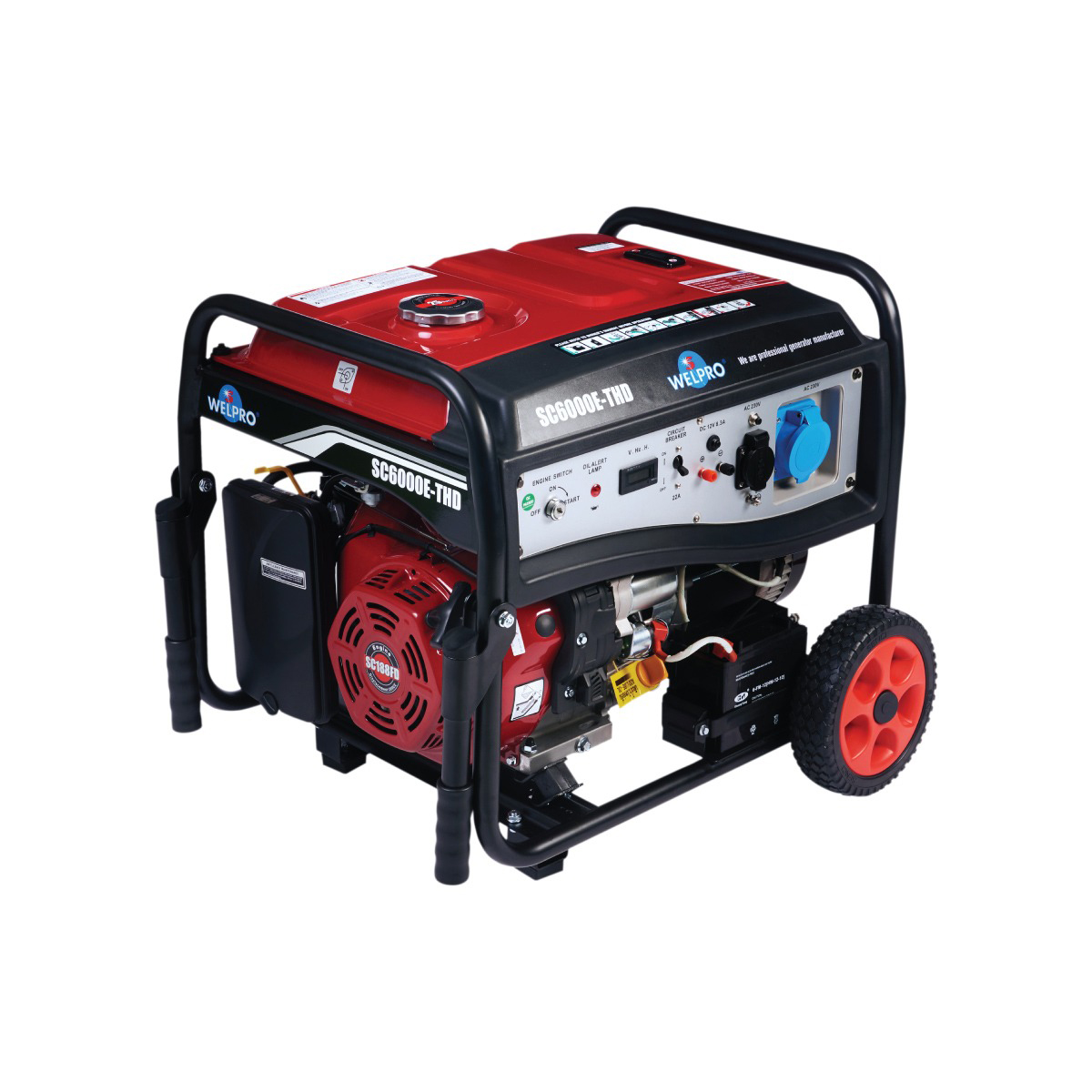WELPRO เครื่องกำเนิดไฟฟ้า Gasoline Generator SC6000E-THD