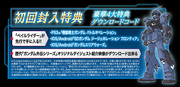 กันดั้ม Bandai Namco PS3 Playstation 3 Mobile Suit Gundam Side Stories Limited Edition
