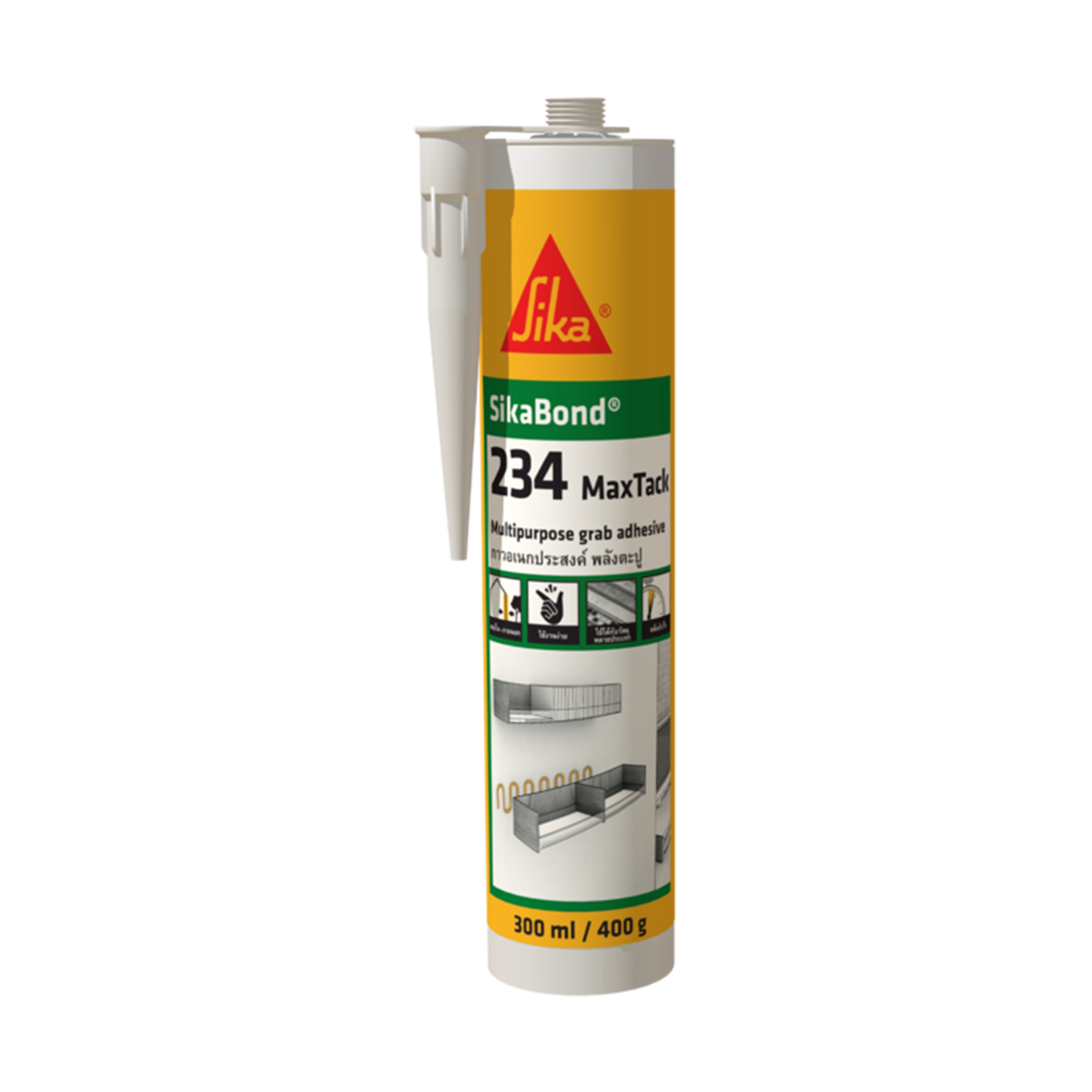 SIKA กาวตะปู 300 ml.สีขาว Sikabond 234 MaxTack
