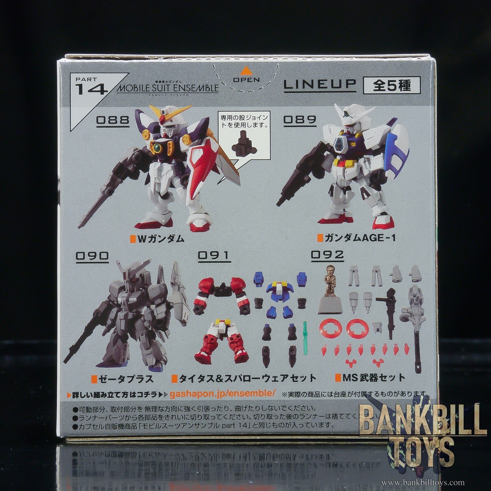กันดั้ม Bandai Gashapon Mobile Suit Gundam Mobile Suit Ensemble Part 14 Set (ครบเซ็ต 5 แบบ)