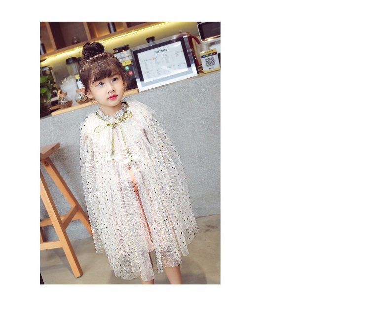 sh51021 พร้อมส่งจากไทย เสื้อคลุมสีขาวเจ้าหญิงน้อยแสนสวย สายผูกปรับขนาดตามรอบไหล่ผ้านุ่มไม่คัน