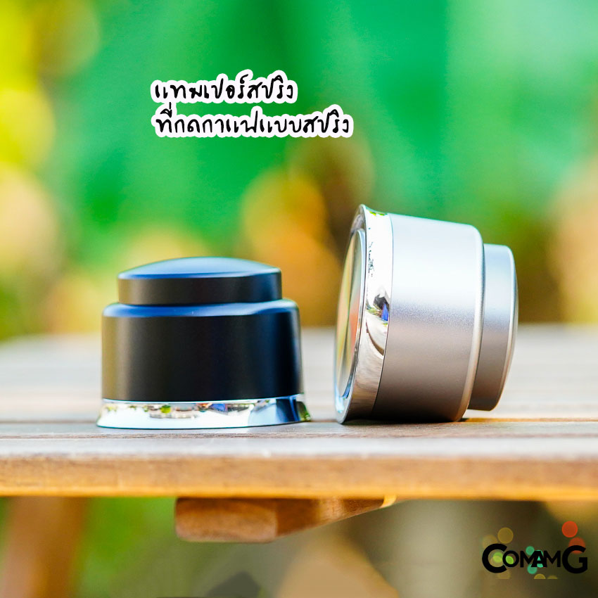 แทมเปอร์กดกาแฟสปริง แบบหน้าเรียบ สแตนเลส หน้า51mm 53mm 58mm