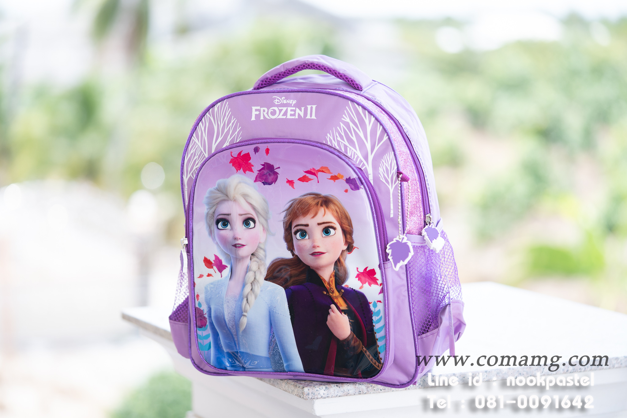 กระเป๋าเป้เอลซ่าอันนา (Frozen) สีม่วง ลิขสิทธิ์แท้ 12นิ้ว