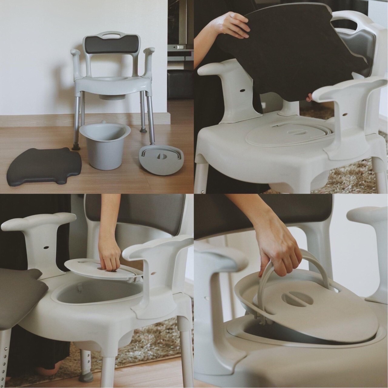 เก้าอี้นั่งถ่าย เก้าอี้อาบน้ำ พับได้ อเนกประสงค์ 3 in 1 อีแทค คอมโหมด สวิฟท์ (Etac Commode Swift) ถอดชิ้นส่วนได้ พกพาสะดวก แบรนด์คุณภาพสูงจากประเทศสวีเดน รับประกันศูนย์ไทย 1 ปี (รุ่นยอดนิยม)