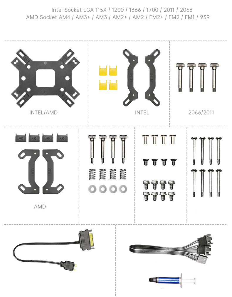 Coolmoon ชุดน้ำปิด 240MM 2ตอน สีขาว สีชมพู Water Cooling ARGB สินค้าใหม่ รองรับ LGA1700
