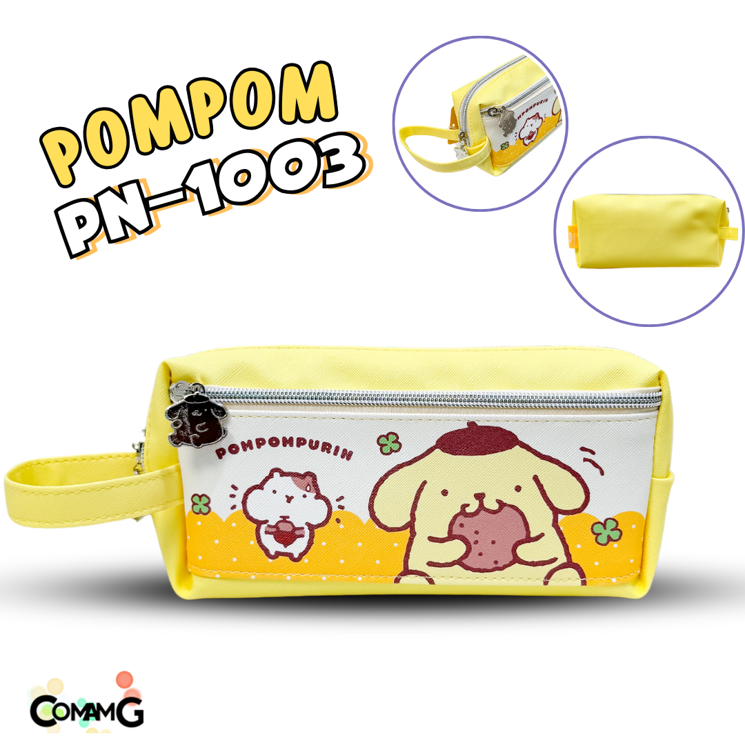 กระเป๋าดินสอปอมปอมปุริน กระเป๋าเครื่องเขียน2ซิป Pompompurin รุ่นPN-1003 ลิขสิทธิ์แท้ พร้อมส่ง