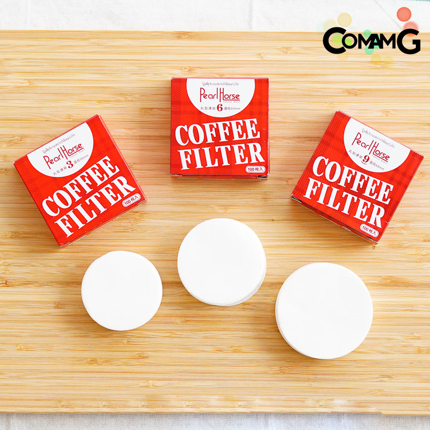 กระดาษกรองกาแฟ moka pot 3 / 6 / 9 cup แบบวงกลม สีขาว/สีน้ำตาล สำหรับMokaPot