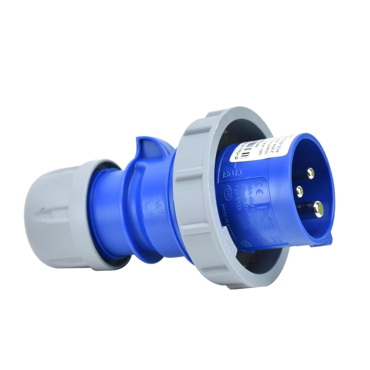 PCE ปลั๊ก PW ตัวผู้ ชนิดกันน้ำ(IP67) 16A 230V 3Pin (2P+E) 0132-6V
