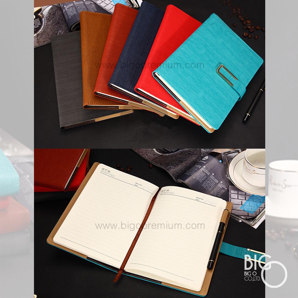 สมุดโน๊ต Leather Notebook with Strap Magnet