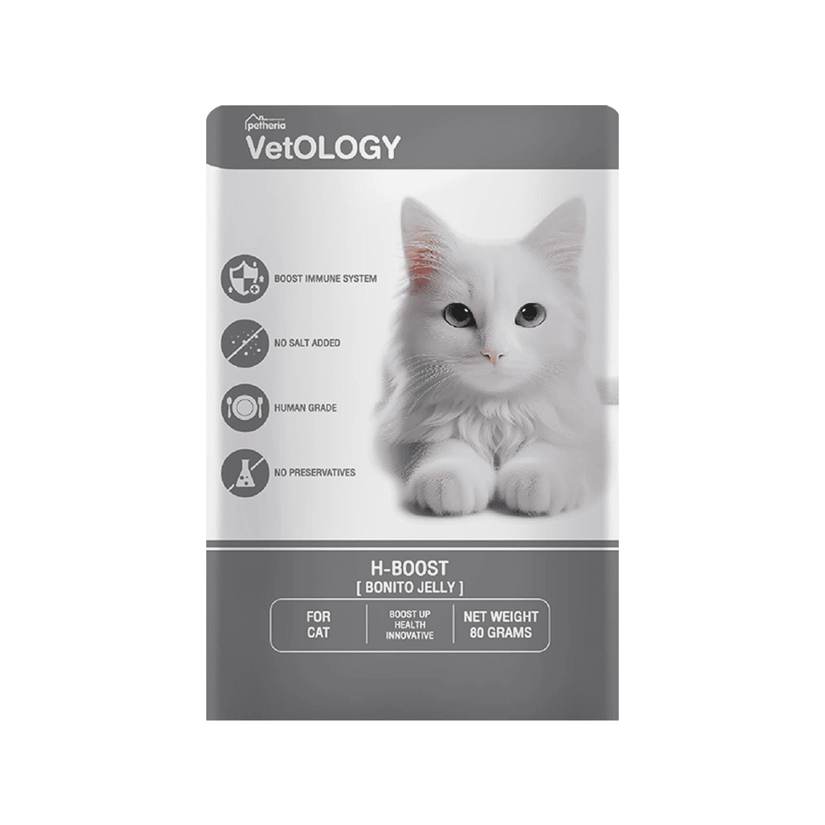 VetOLOGY อาหารเปียกแมว สูตรครบถ้วน เหมาะกับทุกช่วงวัย [80g] | อาหารแมวเกรดพรีเมียม โปรตีนสูง ย่อยง่าย