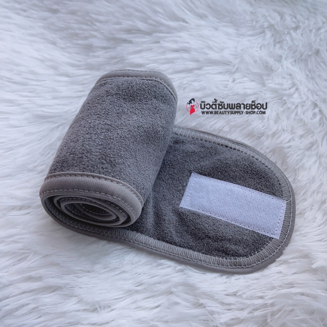 ผ้าคาดผมทำหน้า ผ้าคาดผมแต่งหน้า ผ้าคาดผมนวดหน้า อาบน้ำ สีพื้น คละสี