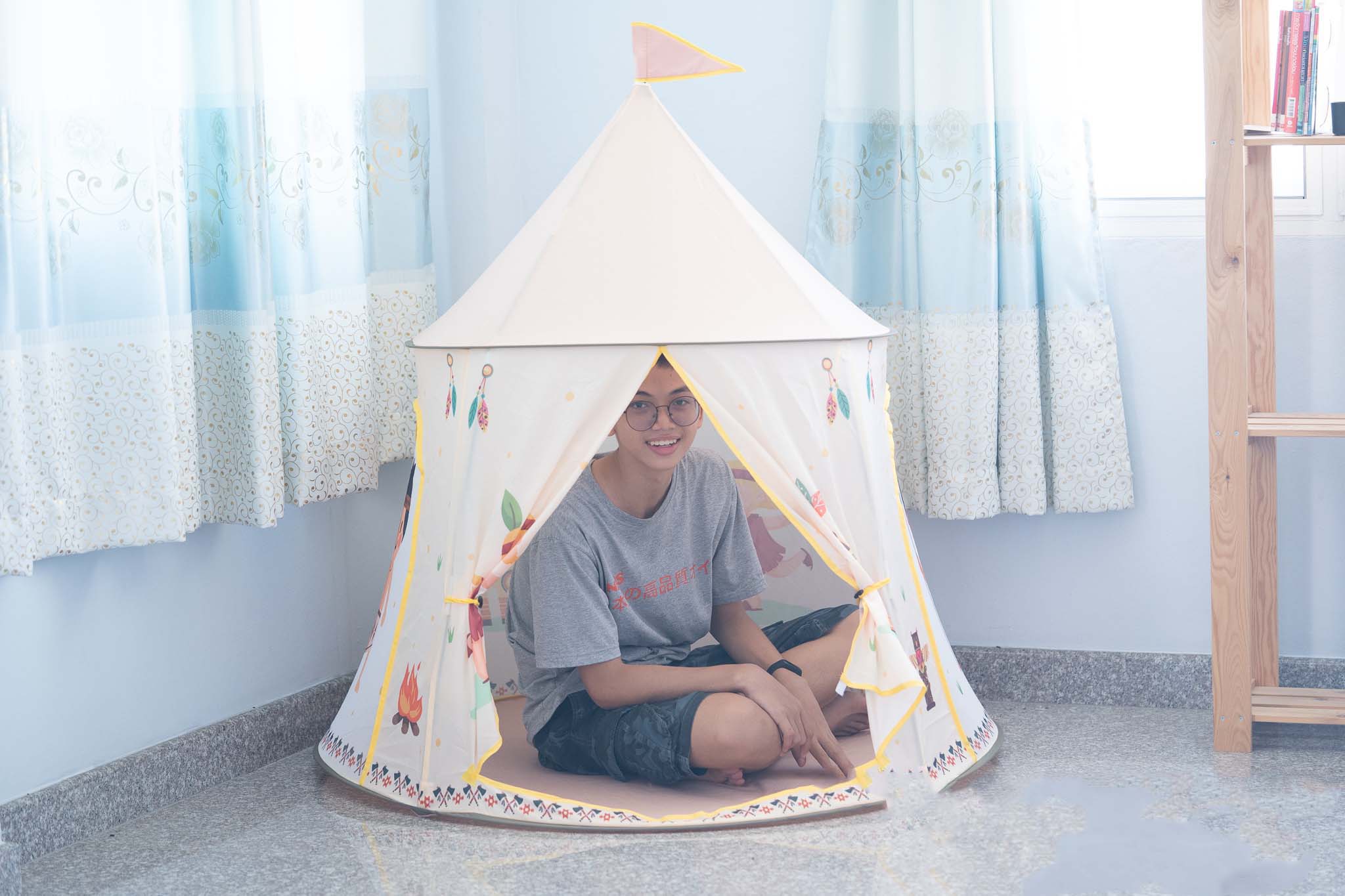 เต้นท์เด็ก เต้นท์กระโจมเด็ก บ้านเด็ก เต๊นท์ของเล่น เต้นท์อาปาเช่ บ้านขนมหวาน บ้านกุหลาบ ของแท้มี มอก