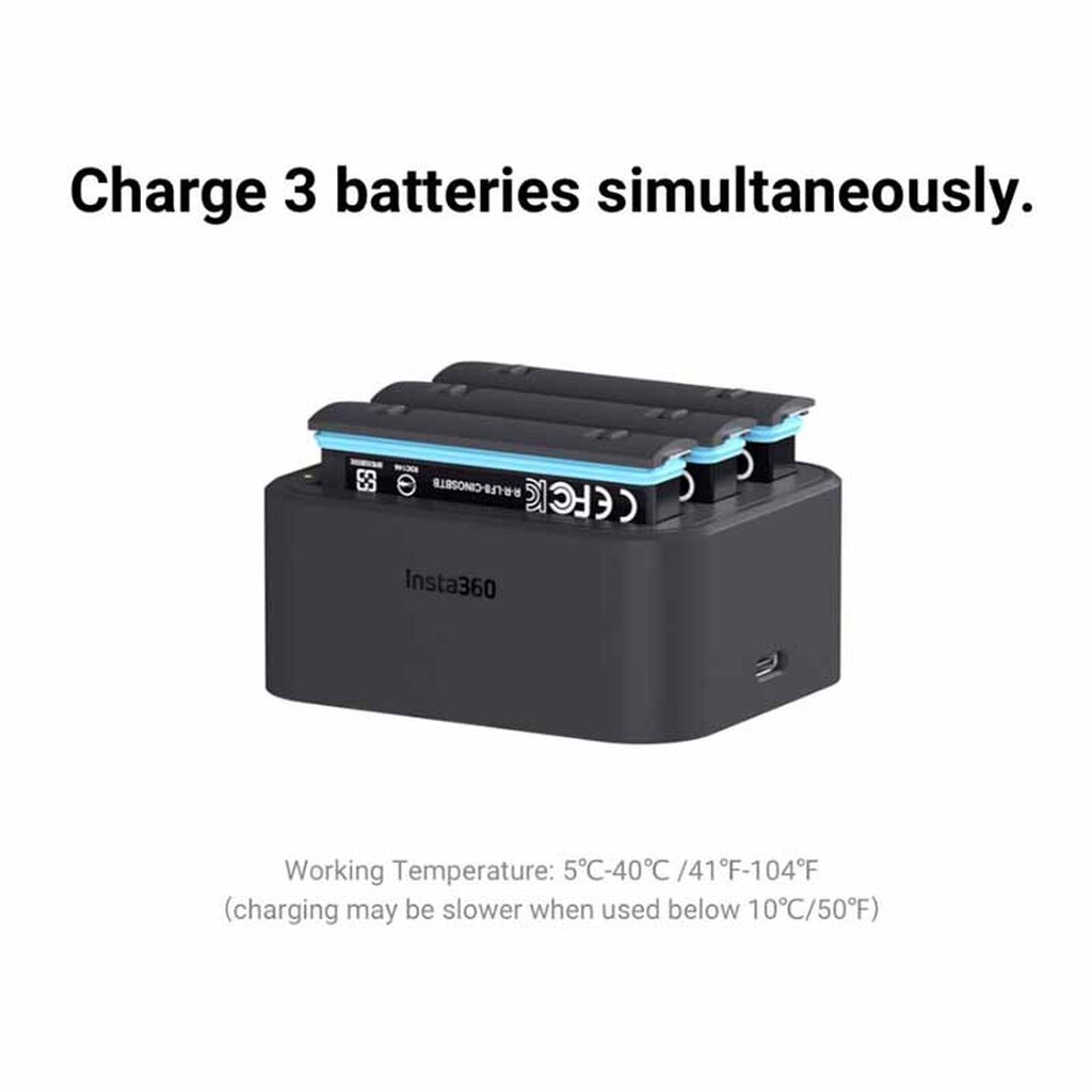 Insta360 (ใส่โค้ด AQUAINS03)(ลด 100) Insta360 X2 Fast Charger Hub แท่นชาร์จแท้ ประกัน 1 ปี Power Accessories