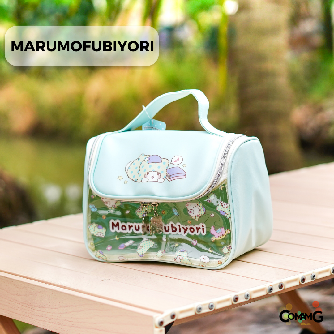 กระเป๋าใส่เครื่องสำอางค์ ใบใหญ่ มีหูหิ้วเปิดได้กว้าง ลายการ์ตูนน่ารักซานริโอ้ ลิขสิทธิ์แท้ พร้อมส่ง