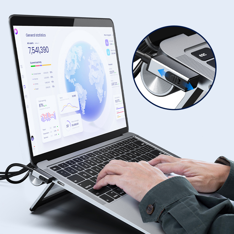 CABLETIME แท่นวางโน๊ตบุ๊ค 7-in-1 Multiport USB-C Hub with Laptop Stand