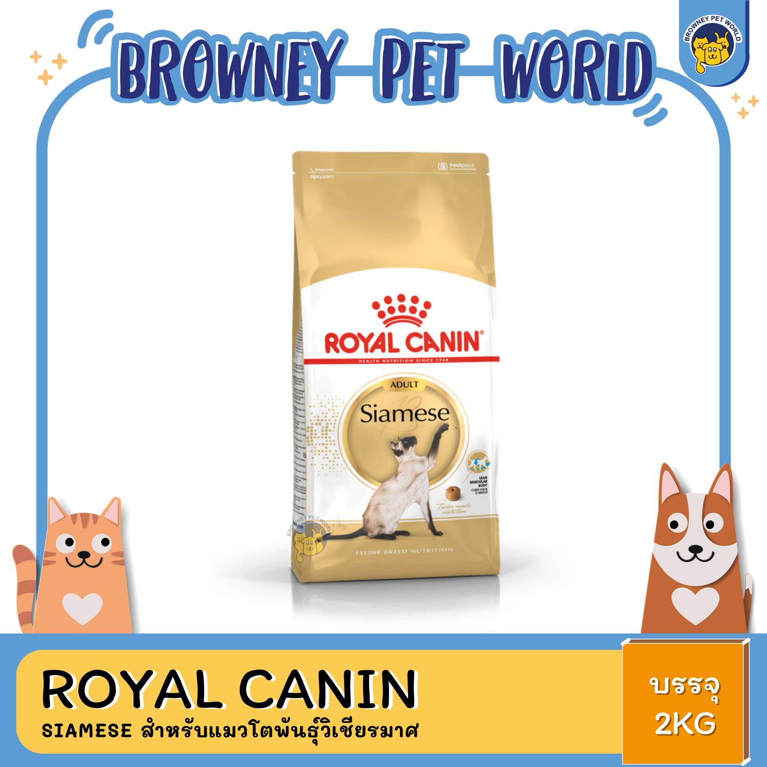 Royal Canin Siamese Adult โรยัล คานิน แมวพันธุ์วิเชียรมาศ อายุ 12 เดือนขึ้นไป