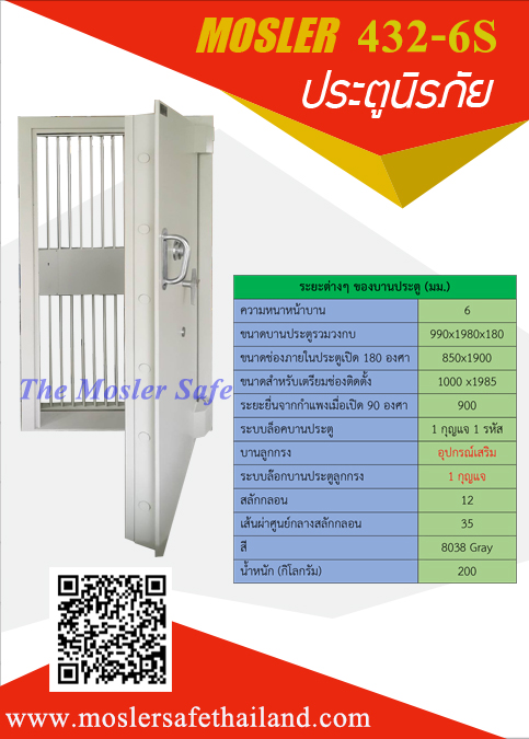 บานประตูนิรภัย รุ่น 432-6S