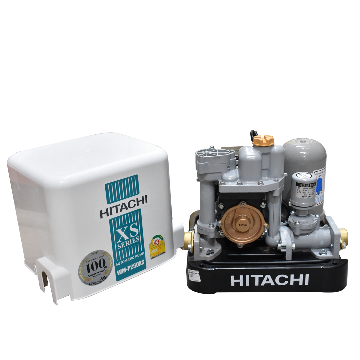 HITACHI ปั๊มน้ำอัตโนมัติ แรงดันคงที่ 250 วัตต์ WM-P250XS