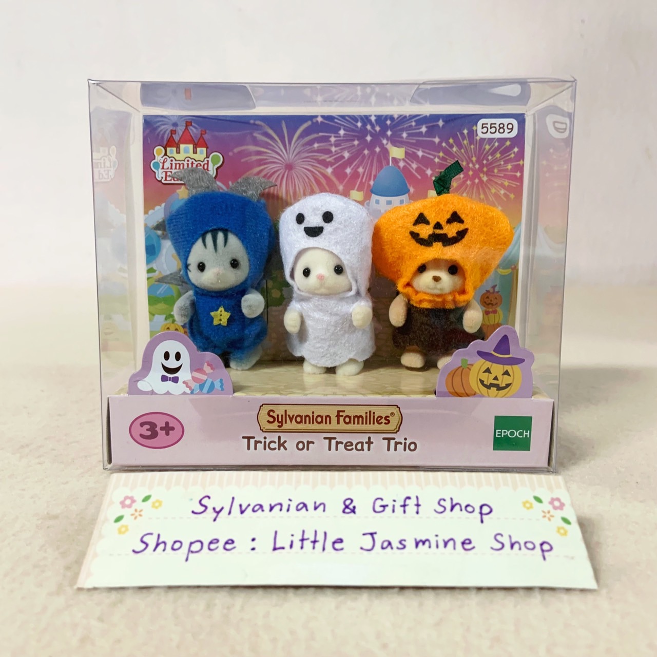 ⭐️ Limited! ตุ๊กตาเบบี้ซิลวาเนียน ในชุดเสื้อผ้าแฟนซีฮัลโลวีน Trick or Treat Trio – Sylvanian Families