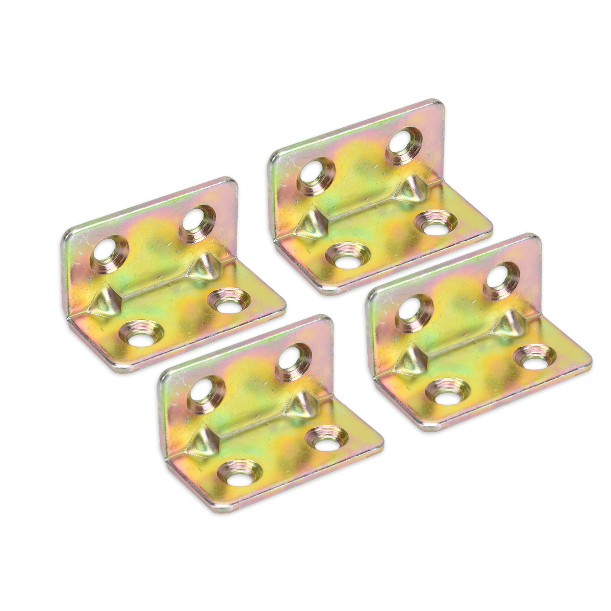 PANSIAM เหล็กฉาก 4 รู รุ่นหนา 20x40x2.0 mm. สีรุ้ง SA-4HY