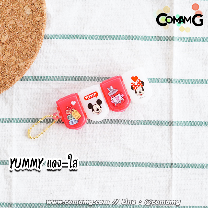 กล่องใส่ยา ต่อได้ แบบ4ช่อง ลายการ์ตูน ลิขสิทธิ์แท้