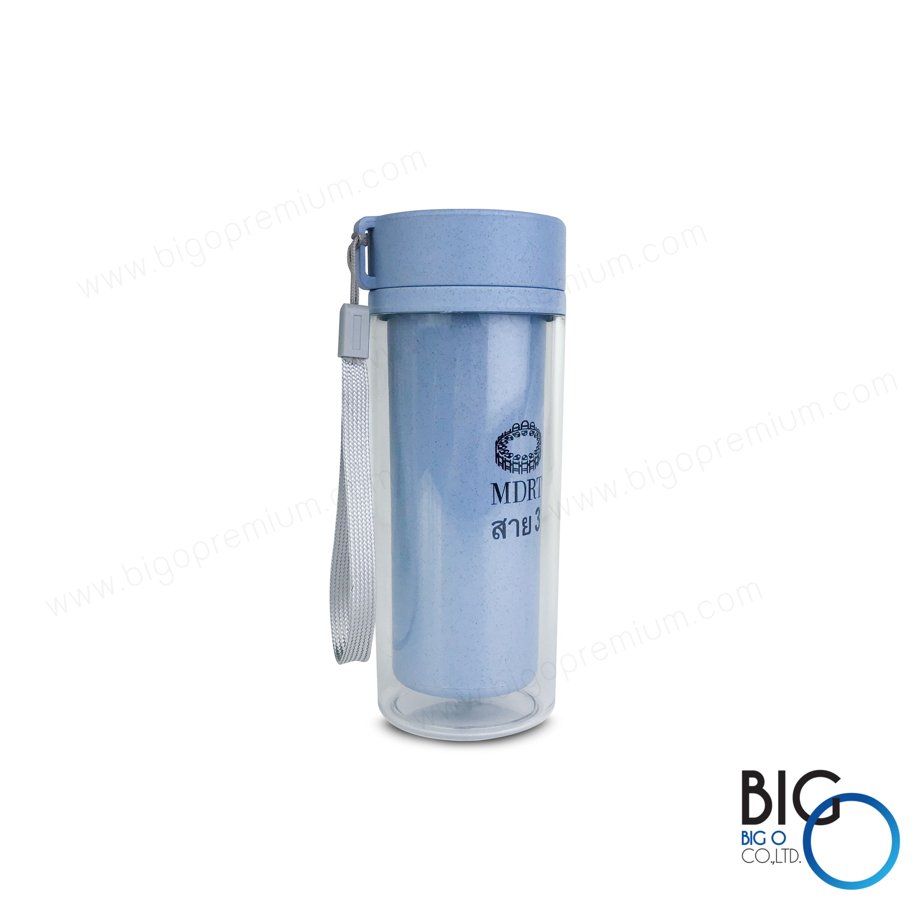 แก้วน้ำพลาสติก 2 ชั้น มีสายคล้องมือ MDRT