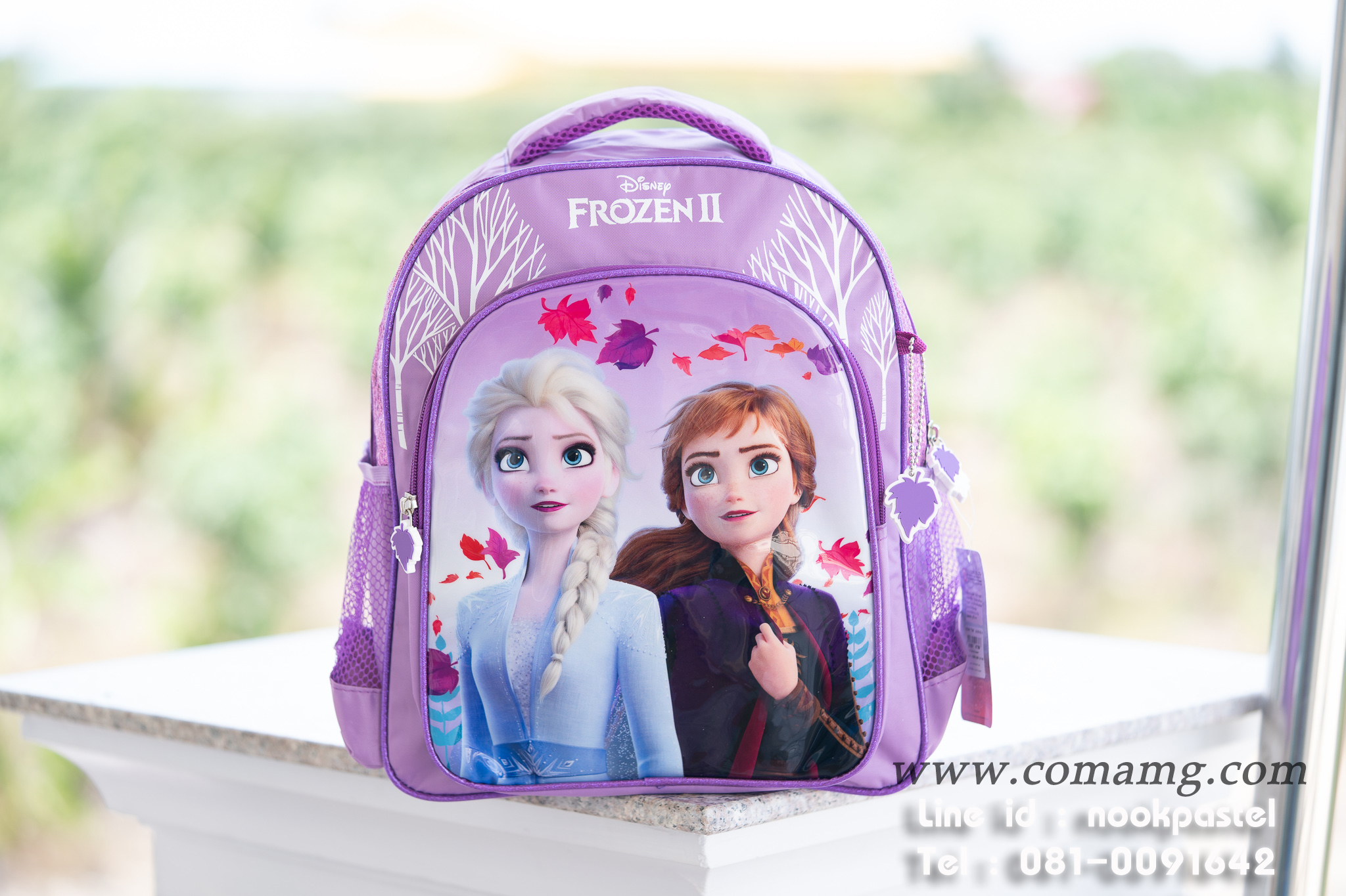 กระเป๋าเป้เอลซ่าอันนา (Frozen) สีม่วง ลิขสิทธิ์แท้ 12นิ้ว
