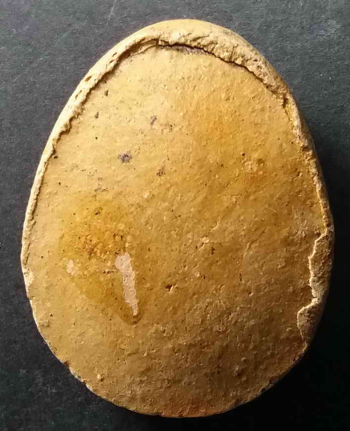 รหัสสินค้า เครื่องราง ล็อตเก็ต ภาพถ่าย 013 พระสังกัจจายน์เนื้อดินเผา หลังเรียบ ไม่ทราบสำนัก พระเกจิยุคเก่าสร้าง