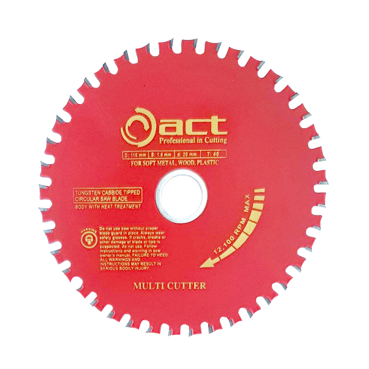 ACT ใบเลื่อยวงเดือน ตัดไม้ 9"x40T