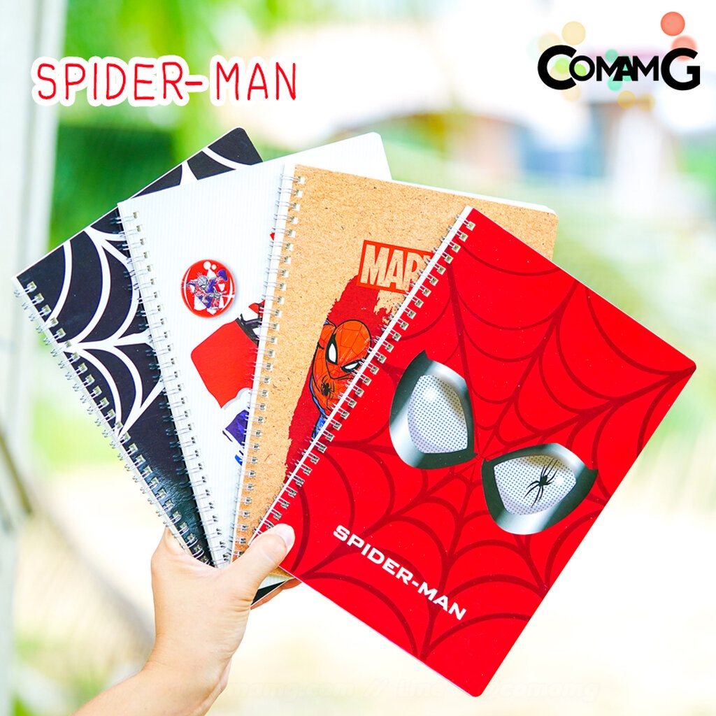 สมุดบันทึก สันห่วง สมุดโน๊ต แบบปกแข็งริมลวด ขนาด17.5x25.5ซม ลายการ์ตูน ลิขสิทธิ์แท้ พร้อมส่ง