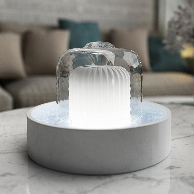 PAWOOF น้ำพุสัตว์เลี้ยง เครื่องกรองน้ำสัตว์เลี้ยง ไร้เสียงรบกวน ไส้กรอง 5 ชั้น ขนาด2.3L