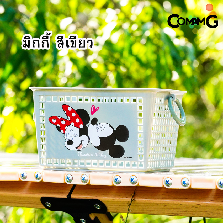 ตะกร้าใส่ของจุกจิก าใส่ของอเนกประสงค์ วางบนโต๊ะ แบบตะกร้าเหลี่ยม ลายการ์ตูน