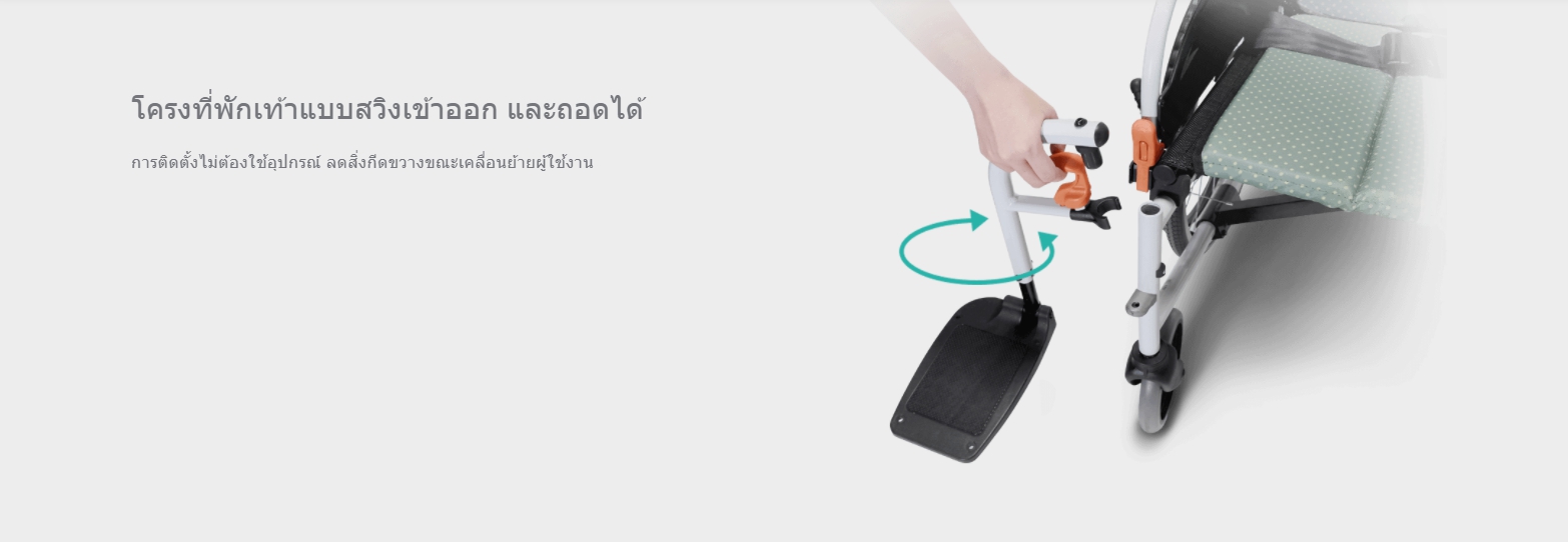SALE รถเข็นอลูมินัมอัลลอยด์โซม่า SOMA รุ่น Agile เบาะกว้าง 18 นิ้ว สะดวกสบาย ถอดชิ้นส่วนได้ เปิดที่พักแขนขึ้นได้ รองรับน้ำหนักสูงสุด 115 กิโลกรัม