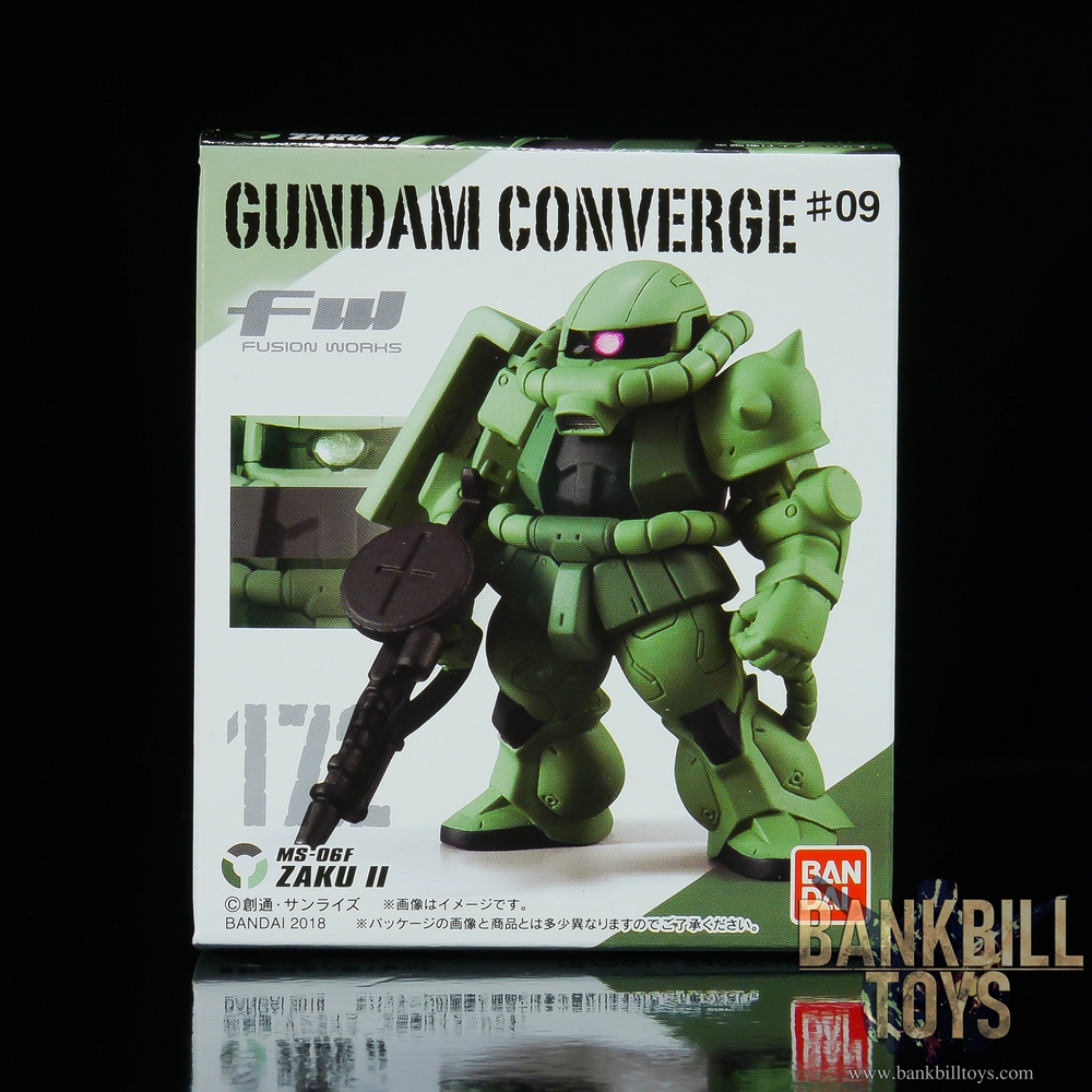 กันดั้ม Bandai Candy Toy FW Gundam Converge #09 No.172 MS-06F Zaku II