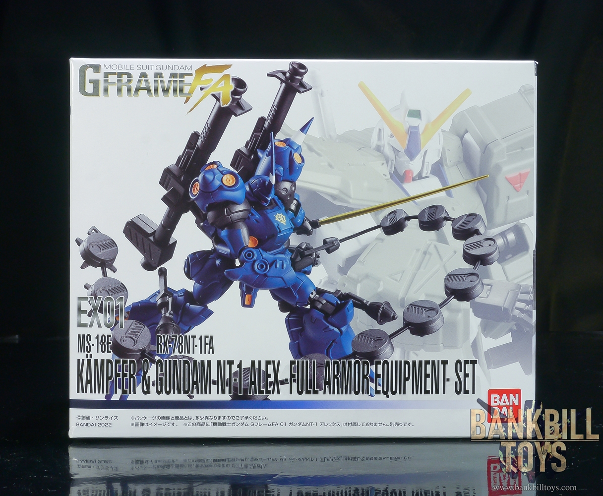 กันดั้ม Bandai Candy Toy Mobile Suit Gundam G Frame FA EX01 MS-18E Kampfer & RX-78NT-1FA Alex -Full Armor Equipment- Set