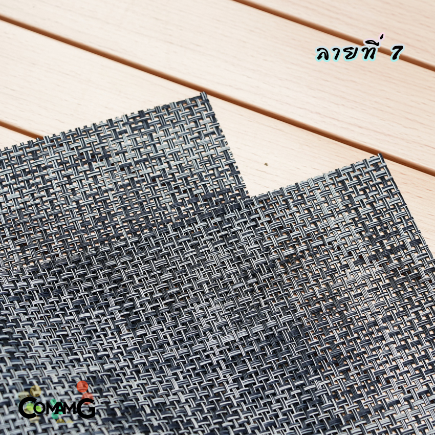 ที่รองจาน แผ่นรองจานPVC แผ่นรองจาน ฉนวนกันความร้อน กันลื่น ขนาด45*30ซม พร้อมส่ง9สี จุกๆ