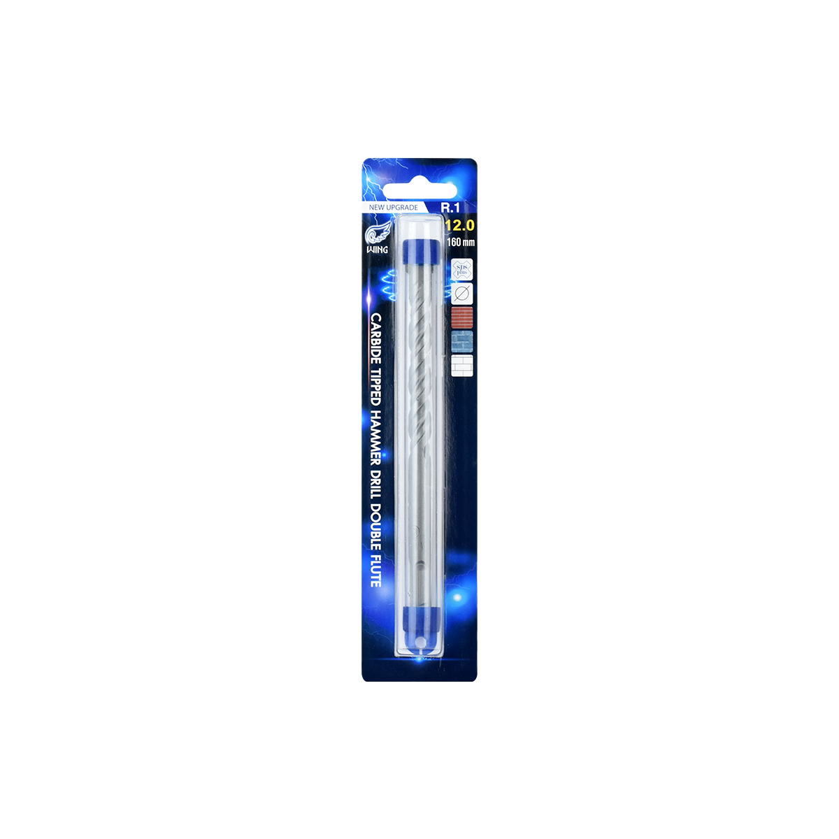 WING ดอกเจาะปูนโรตารี่ R.1#12*160mm.