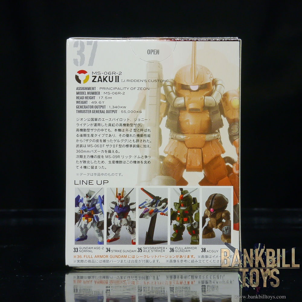 กันดั้ม Bandai Candy Toy FW Gundam Converge 6 No.37 MS-06R-2 Zaku II High Mobility Type [Johnny Ridden's Custom]