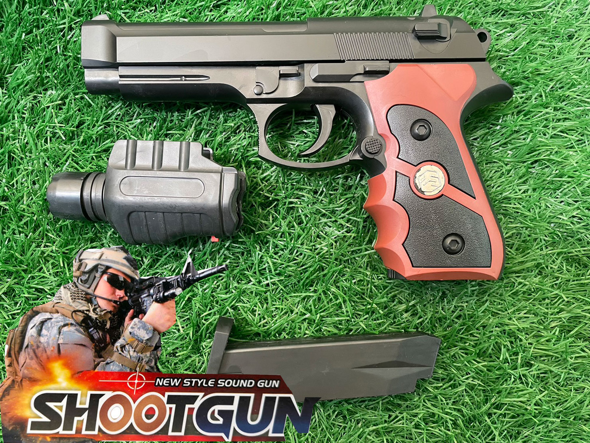 ปืนของเล่น ปืนอัดลมของเล่น ปืนอัดลมพลาสติก ปืนอัดลมพกสั้น ปืนอัดลม ชักยิงทีละนัด รุ่น P-779B