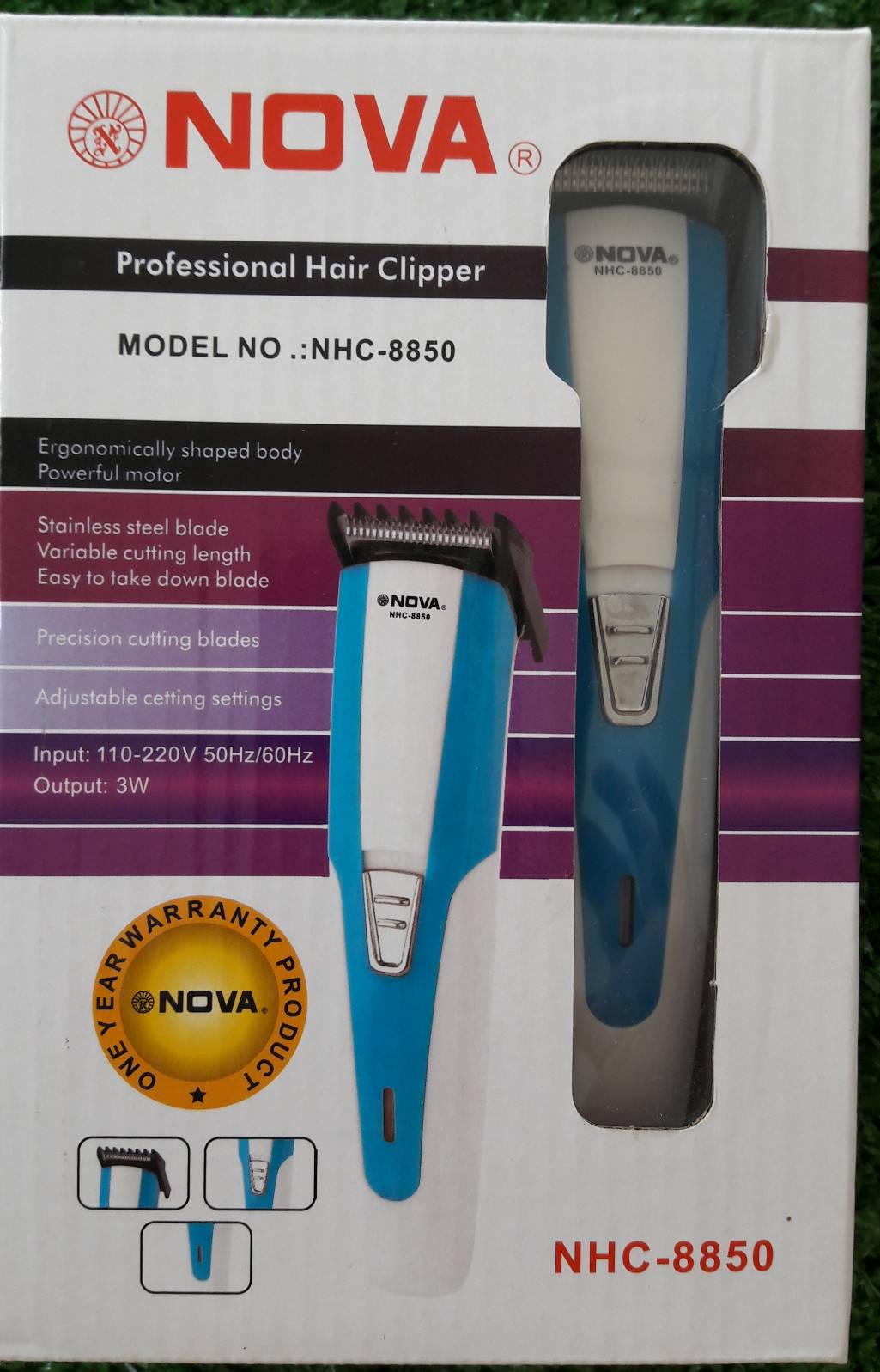ปัตตาเลี่ยน ไร้สาย ใช้ได้ทั้งเด็ก และผู้ใหญ่ ยี่ห้อ NOVA รุ่น NHV-8850 สีฟ้า
