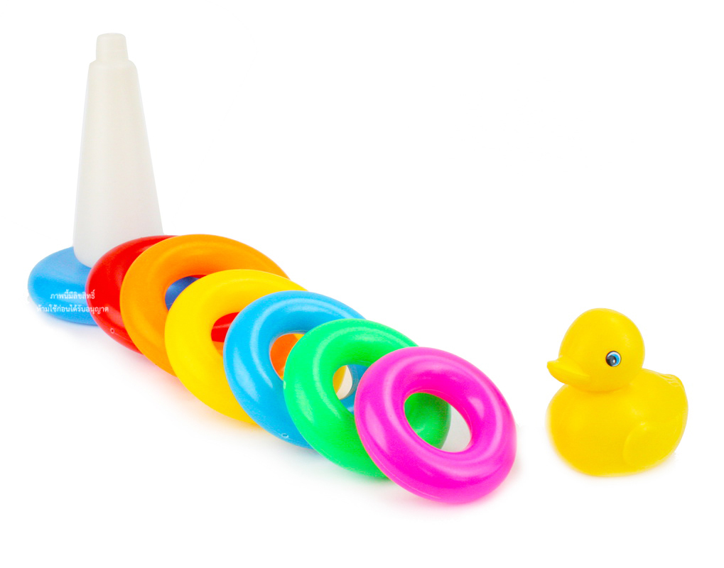 ห่วงเรียงซ้อนเป็ดสายรุ้ง