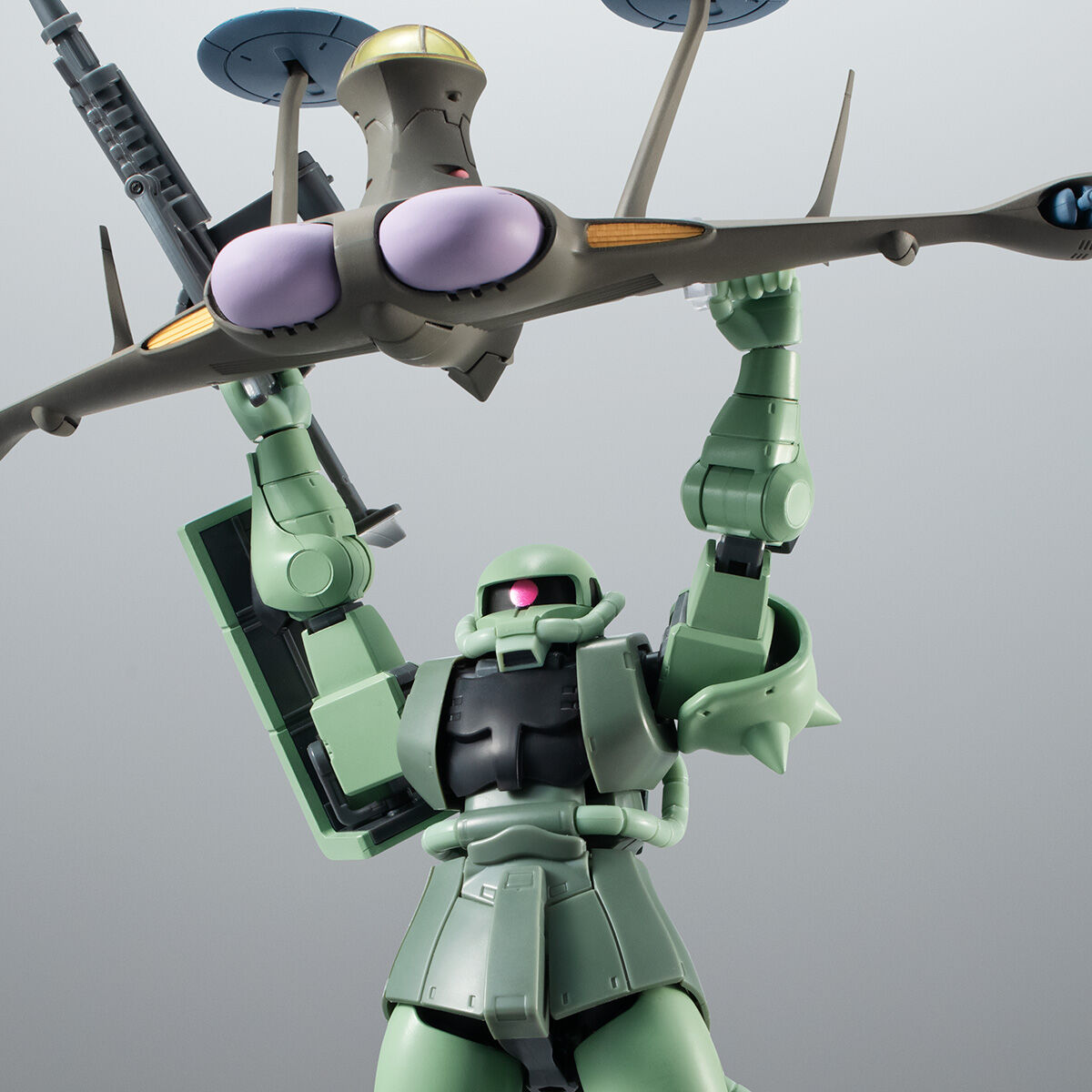กันดั้ม Bandai Spirits Premium Bandai Tamashii Web Shop Limited The Robot Spirits <SIDE MS> R-SP MS-06F Zaku II And Zeon's Reconnaissance Aircraft Set Ver.A.N.I.M.E.