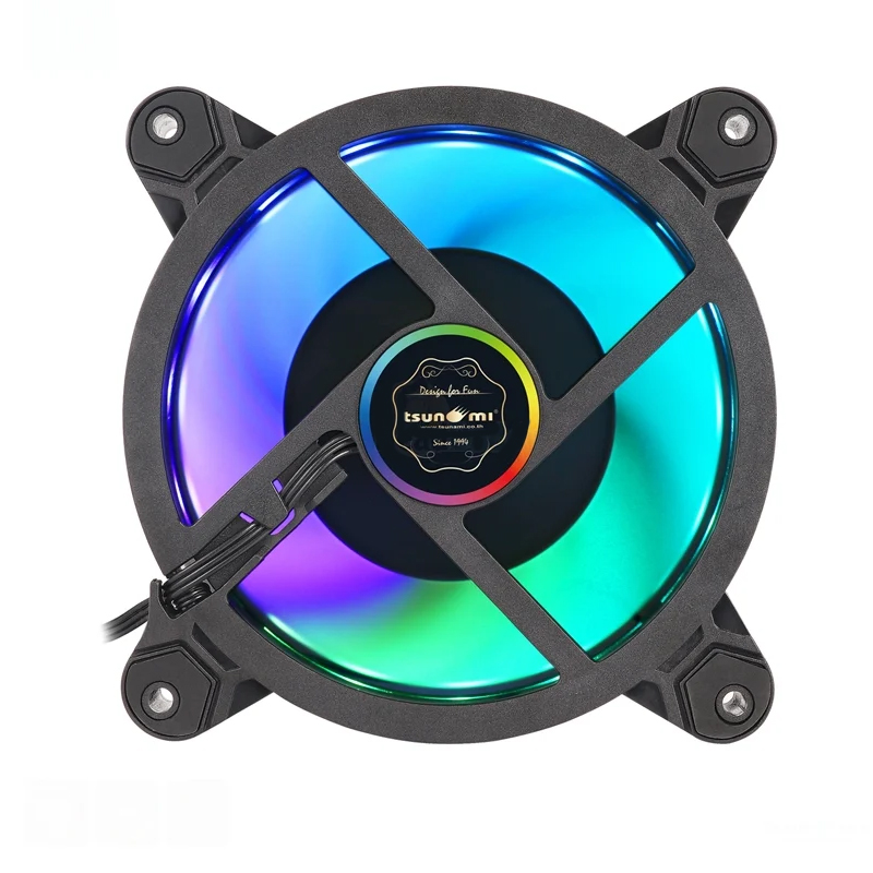 พัดลมTsunami รุ่นProtector 1262 ARGB Black สินค้าใหม่ สีดำ