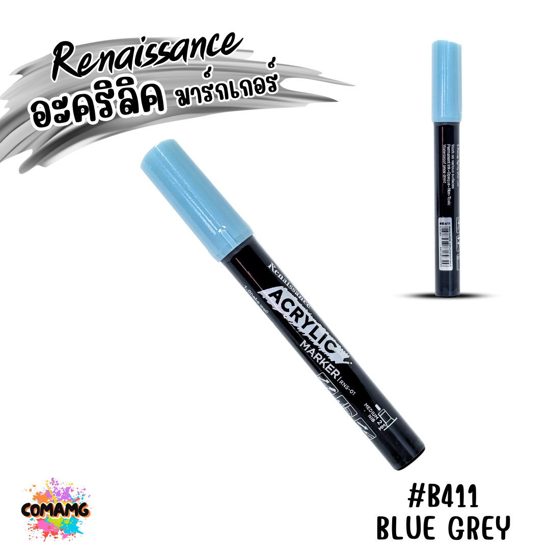 Renaissance ปากกามาร์คเกอร์ อะคริลิค มี 10สี ให้เลือก พร้อมส่ง ออกบิลได้